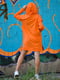 Платье оранжевое с принтом | 5776896 | фото 3