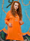 Платье оранжевое с принтом | 5776896 | фото 4