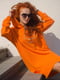 Платье оранжевое с принтом | 5776896 | фото 6