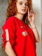 Блуза червона з малюнком | 5776907 | фото 2