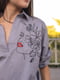 Рубашка-туника серая с рисунком | 5776855 | фото 3