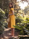 Сукня гірчичного кольору з малюнком | 5776888 | фото 3