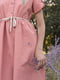 Сукня пудрового кольору з малюнком | 5776893 | фото 2