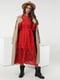Сукня червона з візерунком | 5777985