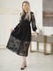 Платье черное с узором | 5777987 | фото 2