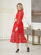 Платье красное с узором | 5777985 | фото 5
