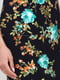 Платье комбинированного цвета в цветочный принт | 5783357 | фото 4