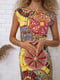 Сукня різнокольорова в принт | 5784016 | фото 4