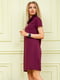 Платье-поло бордовое | 5784115 | фото 2