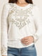 Блуза белая с орнаментом | 5794096 | фото 3