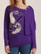Блуза фиолетовая с рисунком | 5794600 | фото 4