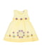 Платье желтое в полоску и с цветочным орнаментом | 5794728
