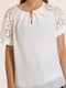 Блуза біла з візерунком | 5796117 | фото 3