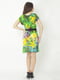 Сукня комбінованого кольору в квітковий принт | 4399510 | фото 3