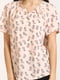 Блуза розовая в принт | 5788856 | фото 3