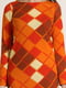 Платье комбинированного цвета в ромбы | 5790282 | фото 3