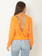 Пуловер помаранчевий з візерунком | 5792760 | фото 3