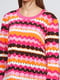 Блуза комбінованого кольору з орнаментом | 5793735 | фото 3