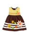 Сукня комбінованого кольору в смужку і з квітковим малюнком | 5794762