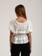 Блуза белая в цветочный принт | 5795041 | фото 3