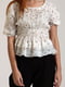 Блуза біла в квітковий принт | 5795041 | фото 4