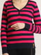 Пуловер комбинированного цвета в полоску | 5795431 | фото 3
