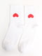 Шкарпетки білі в принт | 5798691