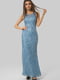Платье серо-голубое | 4955985 | фото 10