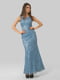 Платье серо-голубое | 4955985 | фото 6