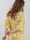 Платье желтое в цветочный принт | 5799903 | фото 2