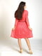 Платье кораллового цвета с узором | 5790981 | фото 3