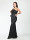 Платье черное с узором | 5796252 | фото 3