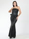 Платье черное с узором | 5796252 | фото 5