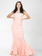 Сукня персикового кольору з візерунком | 5796276 | фото 6