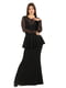 Платье черное с узором | 5796375