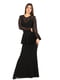 Платье черное с узором | 5796375 | фото 2