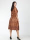 Сукня коричнева з візерунком | 5797103 | фото 6