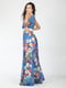 Сукня синя в квітковий принт | 5797364 | фото 4