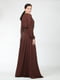 Сукня коричнева з візерунком | 5797370 | фото 5