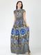 Сукня комбінованого кольору з орнаментом | 5798097 | фото 3