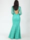 Платье зеленое с узором | 5798116 | фото 3