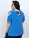 Блуза голубая в принт | 5801880 | фото 2