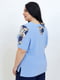 Блуза блакитна в принт | 5801882 | фото 3