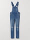Полукомбинезон синий джинсовый | 5803690