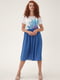 Платье голубое с рисунком | 5807112 | фото 2