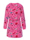 Платье розовое с принтом утепленное | 5806515