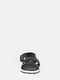 Сандалии черные с логотипом | 5802578 | фото 3