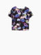 Блуза чорна з квітковим принтом | 5808452 | фото 2