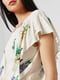 Блуза молочного цвета с цветочным принтом | 5808458 | фото 4