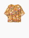 Блуза гірчичного кольору з квітковим принтом | 5808483 | фото 4